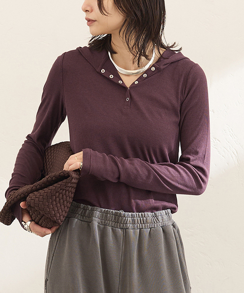 JOURNAL STANDARD（ジャーナルスタンダード）の「シアーフーディー（Tシャツ/カットソー・レディース・グレー/ブラウン/ホワイト・FREE）」の18枚目の写真