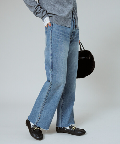 FREAK'S STORE（フリークスストア）の「USAコットン ブーツカットデニムパンツ（デニムパンツ・レディース・サックスブルー/ネイビー/ダークネイビー・MEDIUM/SMALL）」の2枚目の写真
