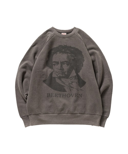 bonjour records（ボンジュールレコーズ）の「Healthknit for bonjour records Beethoven Sweatshirt　ヘルスニット ベートーベン スウェットシャツ（スウェット・メンズ・ブラック系その他/グレー・XL/L/M）」の3枚目の写真