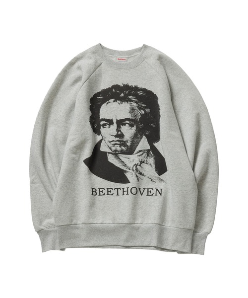 bonjour records（ボンジュールレコーズ）の「Healthknit for bonjour records Beethoven Sweatshirt　ヘルスニット ベートーベン スウェットシャツ（スウェット・メンズ・ブラック系その他/グレー・XL/L/M）」の4枚目の写真