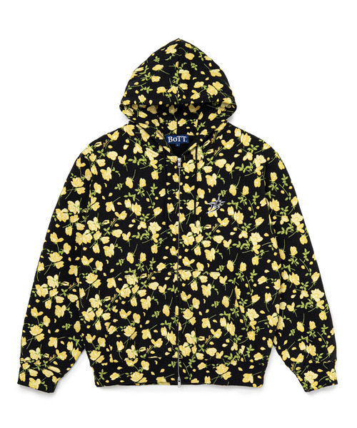 BOTT(ボット)の「BoTT / ボット Flower Zip Hoodie(パーカー・メンズ・ライトグレー/ブラック・MEDIUM/X-LARGE/LARGE)」の1枚目の写真