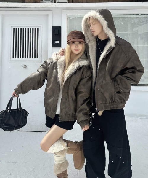 NEW GENTLEMAN（ニュージェントルマン）の「フォートリバティー ファーフード ビッグブルゾン（ブルゾン・メンズ・ブラウン・L/M/XL）」の3枚目の写真