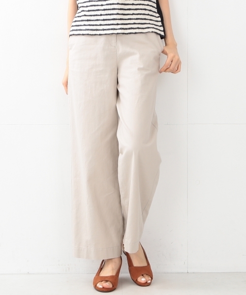 BEAMS LIGHTS Women's（ビームスライツ ウィメンズ）の「BEAMS LIGHTS / 綿麻スラブリボン パンツ（その他パンツ・レディース・ベージュ/オリーブ/ネイビー・38/36）」の11枚目の写真