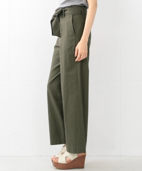 BEAMS LIGHTS Women's（ビームスライツ ウィメンズ）の「BEAMS LIGHTS / 綿麻スラブリボン パンツ（その他パンツ・レディース・ベージュ/オリーブ/ネイビー・38/36）」の5枚目の写真