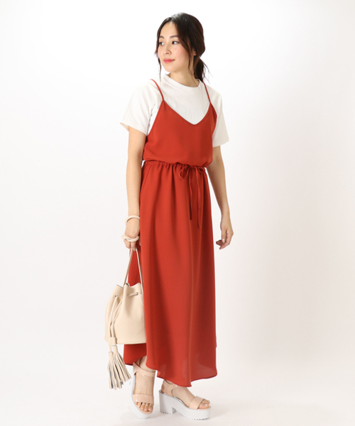 goocy（グーシー）の「キャミワンピース（ワンピース・レディース・ブルー系その他/ベージュ系その他/レッド/アイボリー・FREE）」の4枚目の写真