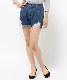 PUNYUS | クラッシュデニムショーパン(デニムパンツ)