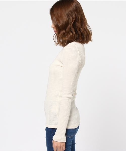 WARREN SCOTT(ワレーンスコット)の「WARREN SCOTT タートルネックリブニット(ニット/セーター・レディース・オフホワイト/ライトグレー/ブラック・FREE)」の5枚目の写真