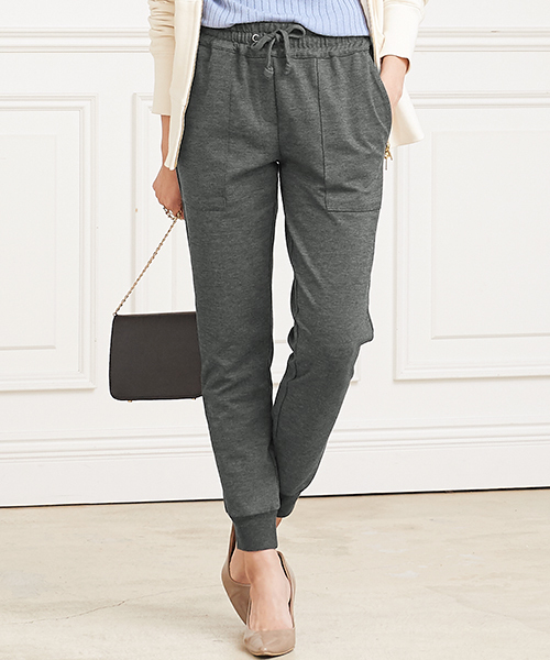 Pierrot（ピエロ）の「ポンチ素材ジョガーパンツ（その他パンツ・レディース・ネイビー/ブラック/カーキ/チャコールグレー・M/L）」の3枚目の写真