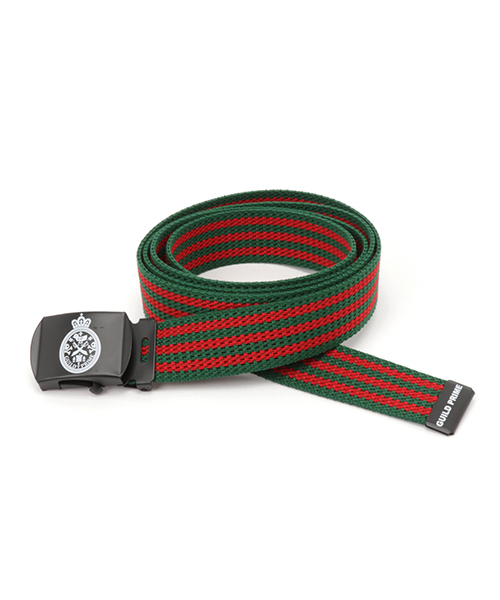 GUILD PRIME（ギルドプライム）の「【GUILD PRIME】MENS ローラーバックルストライプベルト（ベルト・メンズ・ホワイト/カーキ/ネイビー・FREE）」の3枚目の写真