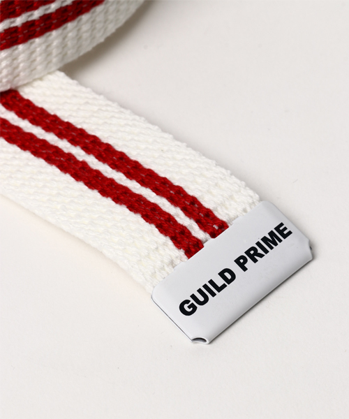 GUILD PRIME（ギルドプライム）の「【GUILD PRIME】MENS ローラーバックルストライプベルト（ベルト・メンズ・ホワイト/カーキ/ネイビー・FREE）」の5枚目の写真