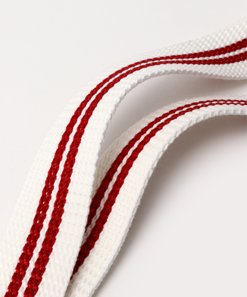 GUILD PRIME（ギルドプライム）の「【GUILD PRIME】MENS ローラーバックルストライプベルト（ベルト・メンズ・ホワイト/カーキ/ネイビー・FREE）」の6枚目の写真