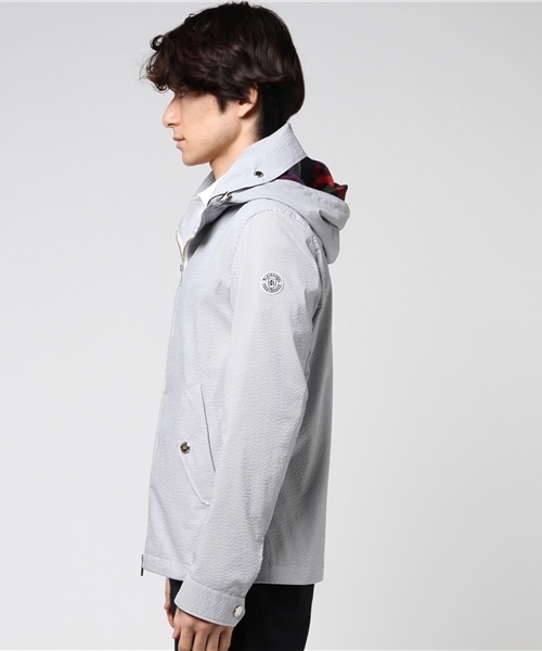 【美品】 ブラックレーベル クレストブリッジ シアサッカー パーカー ブルゾン BLACK LABEL CRESTBRIDGE（ブラックレーベル・クレストブリッジ
