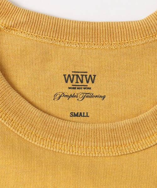 WORK NOT WORK URBAN RESEARCH(ワークノットワークアーバンリサーチ)の「WORK NOT WORK ピグメントラウンドヘムポケットTシャツ(Tシャツ/カットソー・メンズ・オフホワイト/チャコールグレー/ネイビー/ピンク/グリーン/マスタード・MEDIUM/LARGE/SMALL)」の19枚目の写真