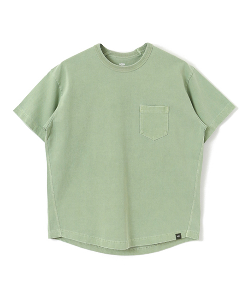WORK NOT WORK URBAN RESEARCH(ワークノットワークアーバンリサーチ)の「WORK NOT WORK ピグメントラウンドヘムポケットTシャツ(Tシャツ/カットソー・メンズ・オフホワイト/チャコールグレー/ネイビー/ピンク/グリーン/マスタード・MEDIUM/LARGE/SMALL)」の14枚目の写真
