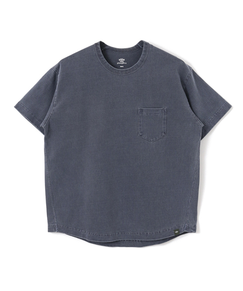 WORK NOT WORK URBAN RESEARCH(ワークノットワークアーバンリサーチ)の「WORK NOT WORK ピグメントラウンドヘムポケットTシャツ(Tシャツ/カットソー・メンズ・オフホワイト/チャコールグレー/ネイビー/ピンク/グリーン/マスタード・MEDIUM/LARGE/SMALL)」の16枚目の写真