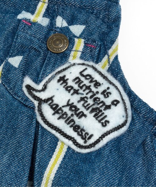 BREEZE（ブリーズ）の「リボン柄オールインワン 7分丈（サロペット/オーバーオール・キッズ・ブルー/ネイビー/キナリ・110/130/90/80/140/95/100/120）」の13枚目の写真