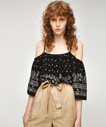 MOUSSY | BANDANA OFF SHOULDER(その他トップス)