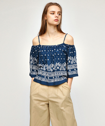 MOUSSY | BANDANA OFF SHOULDER(その他トップス)