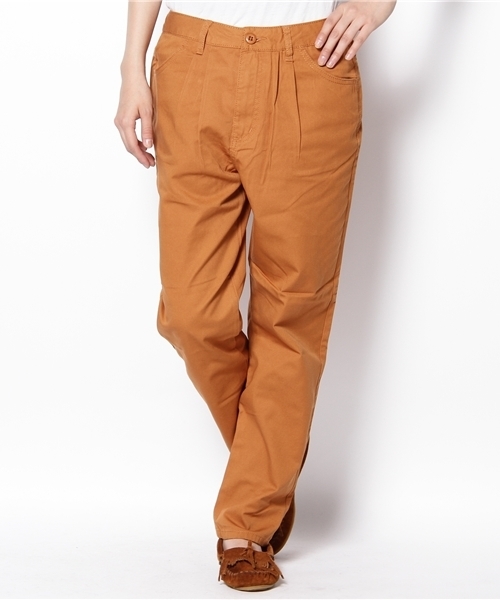 WEGO（ウィゴー）の「タックチノパンツ（チノパンツ・レディース・ライトブラウン/ベージュ/ネイビー・SMALL/MEDIUM）」の2枚目の写真