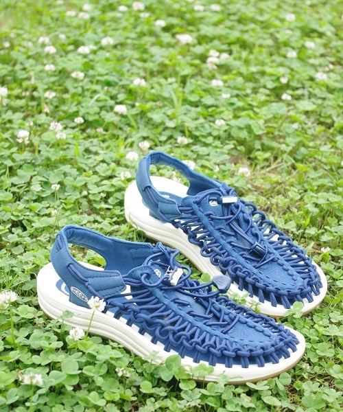 Keen キーン の メンズ キーン ユニーク スニーカー スポサン Keen Uneek M Estate Blue White サンダル Wear