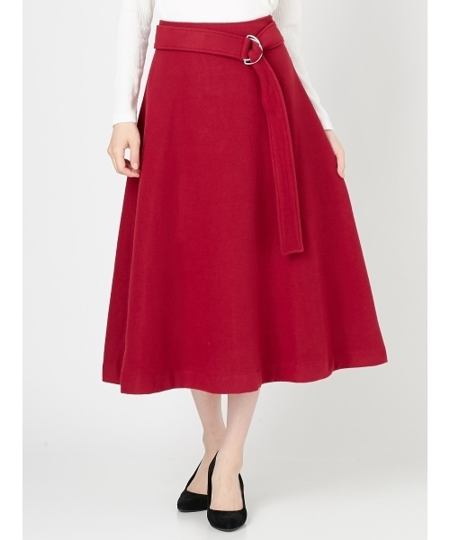 MURUA(ムルーア)の「ロングベルトミモレスカート(スカート・レディース・ブラック/ベージュ/レッド・1/2)」の16枚目の写真