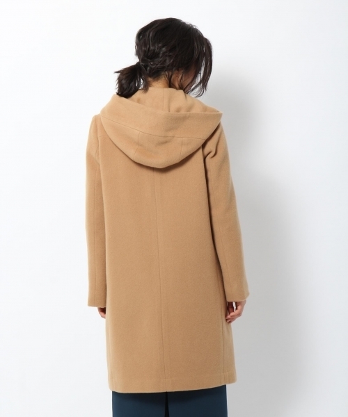 laboratory work（ラボラトリーワーク）の「ビーバーフーテッドコート（ノーカラージャケット・レディース・ネイビー/ブルー/グレー/キャメル・MEDIUM）」の12枚目の写真