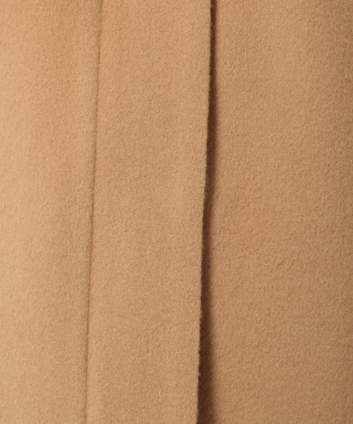 laboratory work（ラボラトリーワーク）の「ビーバーフーテッドコート（ノーカラージャケット・レディース・ネイビー/ブルー/グレー/キャメル・MEDIUM）」の6枚目の写真