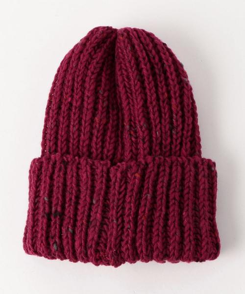 HIGHLAND 2000（ハイランドトゥーサウザンド）の「[ハイランド2000] SC HIGHLAND2000 リブ ネップ ボブキャップ ◆（ニットキャップ/ビーニー・メンズ・ブラック/ライトグレー/ダークブラウン/レッド/ネイビー・FREE）」の5枚目の写真