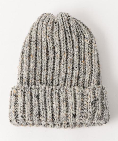 HIGHLAND 2000（ハイランドトゥーサウザンド）の「[ハイランド2000] SC HIGHLAND2000 リブ ネップ ボブキャップ ◆（ニットキャップ/ビーニー・メンズ・ブラック/ライトグレー/ダークブラウン/レッド/ネイビー・FREE）」の3枚目の写真