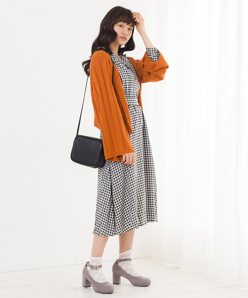 WEGO(ウィゴー)の「WEGO/リリーヤーンフレア袖ショートカーディガン(カーディガン/ボレロ・レディース・レッド/オフホワイト/グリーン/パープル/マスタード/ライトベージュ/カーキ/ダークオレンジ・FREE)」の12枚目の写真