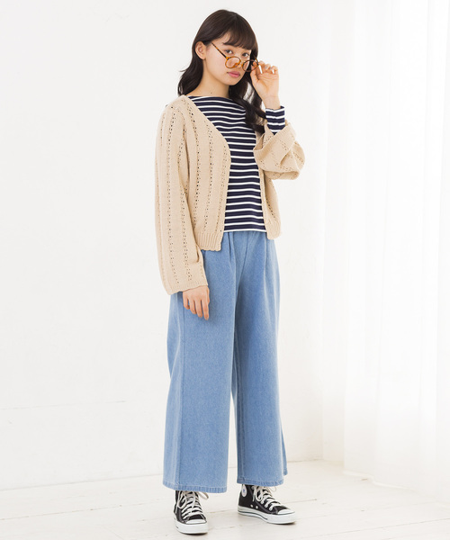 WEGO(ウィゴー)の「WEGO/リリーヤーンフレア袖ショートカーディガン(カーディガン/ボレロ・レディース・レッド/オフホワイト/グリーン/パープル/マスタード/ライトベージュ/カーキ/ダークオレンジ・FREE)」の13枚目の写真