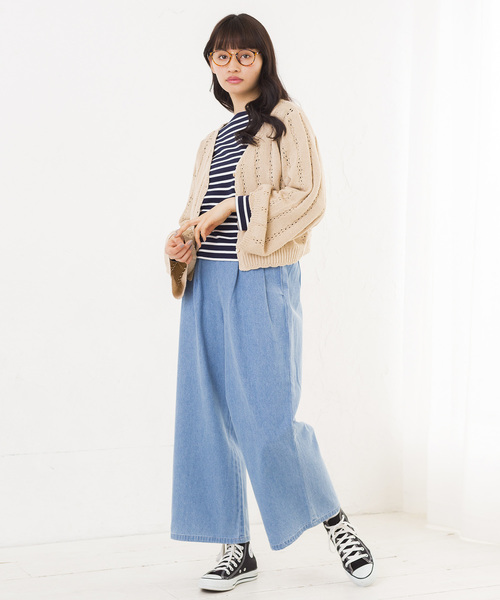 WEGO(ウィゴー)の「WEGO/リリーヤーンフレア袖ショートカーディガン(カーディガン/ボレロ・レディース・レッド/オフホワイト/グリーン/パープル/マスタード/ライトベージュ/カーキ/ダークオレンジ・FREE)」の14枚目の写真