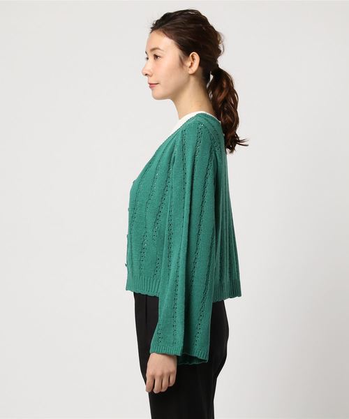 WEGO(ウィゴー)の「WEGO/リリーヤーンフレア袖ショートカーディガン(カーディガン/ボレロ・レディース・レッド/オフホワイト/グリーン/パープル/マスタード/ライトベージュ/カーキ/ダークオレンジ・FREE)」の21枚目の写真