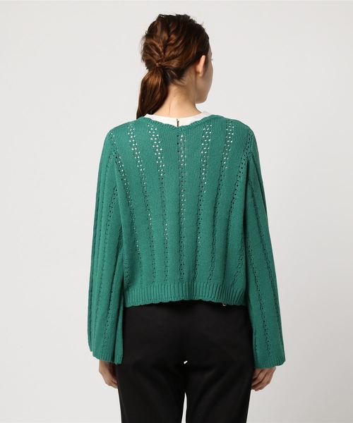 WEGO(ウィゴー)の「WEGO/リリーヤーンフレア袖ショートカーディガン(カーディガン/ボレロ・レディース・レッド/オフホワイト/グリーン/パープル/マスタード/ライトベージュ/カーキ/ダークオレンジ・FREE)」の22枚目の写真