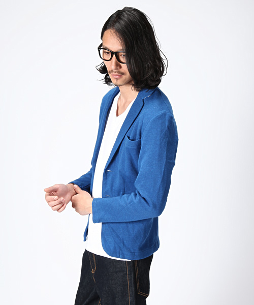 WEGO（ウィゴー）の「ダブルフェイス鹿の子テーラードジャケット（テーラードジャケット・メンズ・ブラック/ライトブラウン/ネイビー/ロイヤルブルー/ワイン・MEDIUM/LARGE）」の11枚目の写真