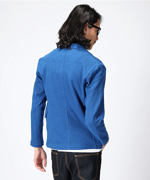 WEGO（ウィゴー）の「ダブルフェイス鹿の子テーラードジャケット（テーラードジャケット・メンズ・ブラック/ライトブラウン/ネイビー/ロイヤルブルー/ワイン・MEDIUM/LARGE）」の12枚目の写真