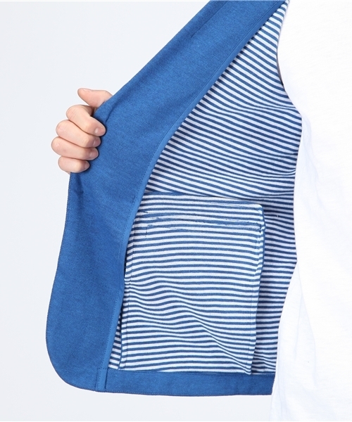 WEGO（ウィゴー）の「ダブルフェイス鹿の子テーラードジャケット（テーラードジャケット・メンズ・ブラック/ライトブラウン/ネイビー/ロイヤルブルー/ワイン・MEDIUM/LARGE）」の8枚目の写真