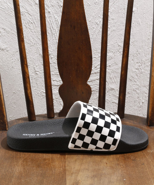 HENRY&HENRY（ヘンリーアンドヘンリー）の「HENRY&HENRY ヘンリー＆ヘンリー / チェッカーフラッグシャワーサンダル / 180 checkr-WOMENS（サンダル・レディース・ブラック×ホワイト/ブラック×ブラック・35/37）」の8枚目の写真