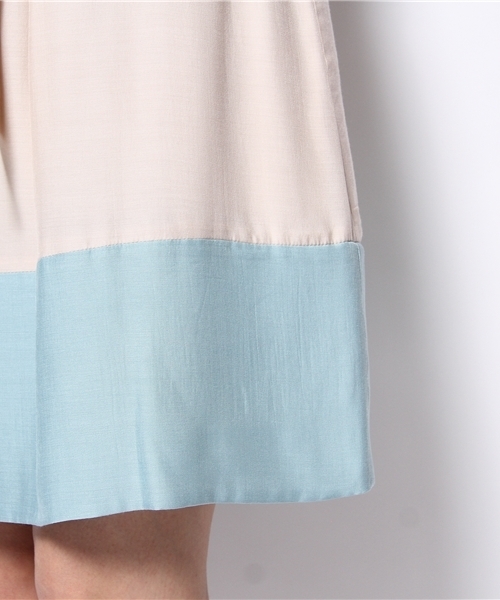 Soareak（ソアリーク）の「フロントリボンブロッキングワンピース（ワンピース・レディース・アイボリー/ブルー・SMALL）」の10枚目の写真