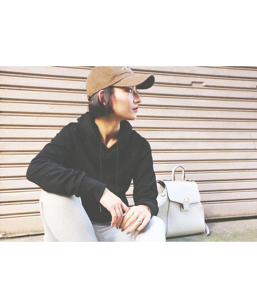 aimoha（アイモハ）の「裏フリースコットンプルオーバー（パーカー・レディース・ホワイト/ブラック/グレー/ネイビー・SMALL/MEDIUM/LARGE/X-LARGE）」の6枚目の写真