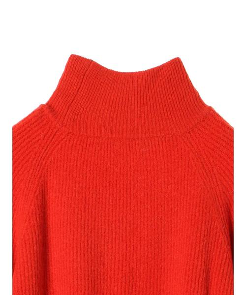 Editt by YECCA VECCA（エディットバイイェッカヴェッカ）の「・畦編みハイネックニットプルオーバー（ニット/セーター・レディース・ベージュ/オレンジ/ブルー/杢グレー・FREE）」の13枚目の写真