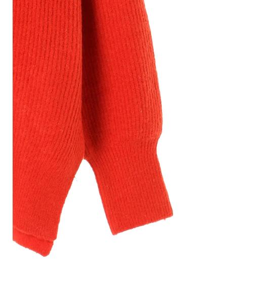 Editt by YECCA VECCA（エディットバイイェッカヴェッカ）の「・畦編みハイネックニットプルオーバー（ニット/セーター・レディース・ベージュ/オレンジ/ブルー/杢グレー・FREE）」の12枚目の写真