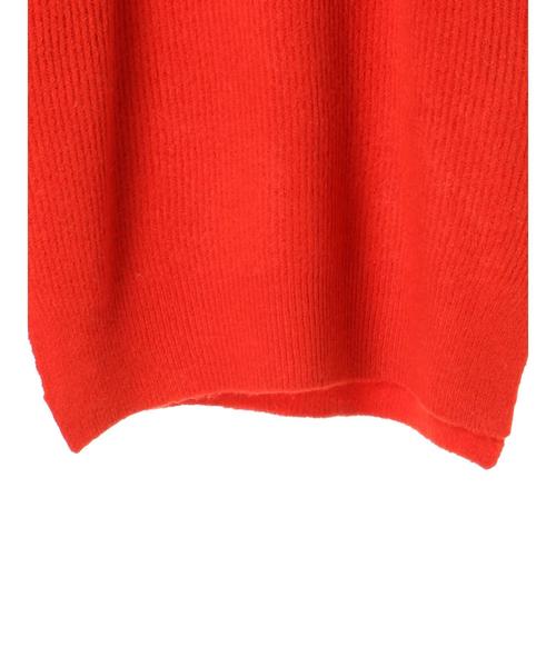 Editt by YECCA VECCA（エディットバイイェッカヴェッカ）の「・畦編みハイネックニットプルオーバー（ニット/セーター・レディース・ベージュ/オレンジ/ブルー/杢グレー・FREE）」の11枚目の写真