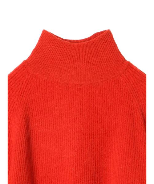 Editt by YECCA VECCA（エディットバイイェッカヴェッカ）の「・畦編みハイネックニットプルオーバー（ニット/セーター・レディース・ベージュ/オレンジ/ブルー/杢グレー・FREE）」の10枚目の写真