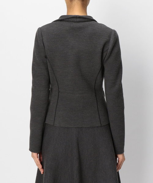 NARACAMICIE（ナラカミーチェ）の「ニットソーペプラムジャケット（テーラードジャケット・レディース・グレー/ブラック・MEDIUM/LARGE）」の11枚目の写真