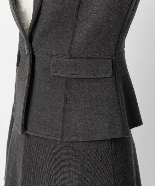 NARACAMICIE（ナラカミーチェ）の「ニットソーペプラムジャケット（テーラードジャケット・レディース・グレー/ブラック・MEDIUM/LARGE）」の19枚目の写真