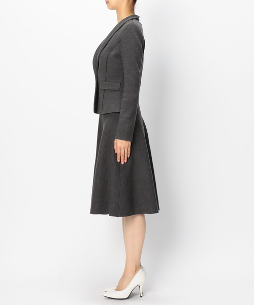 NARACAMICIE（ナラカミーチェ）の「ニットソーペプラムジャケット（テーラードジャケット・レディース・グレー/ブラック・MEDIUM/LARGE）」の6枚目の写真