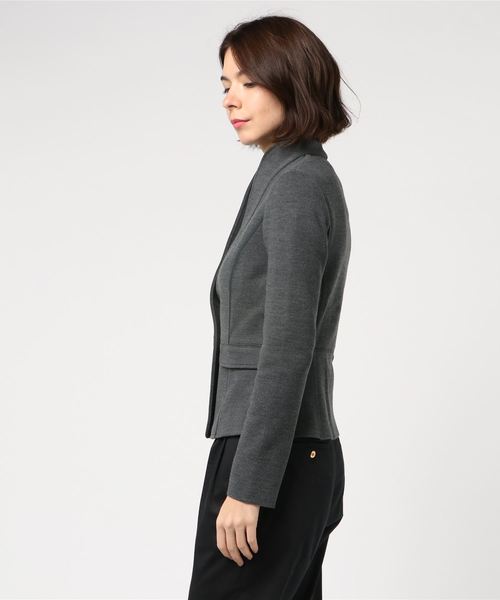 NARACAMICIE（ナラカミーチェ）の「ニットソーペプラムジャケット（テーラードジャケット・レディース・グレー/ブラック・MEDIUM/LARGE）」の13枚目の写真