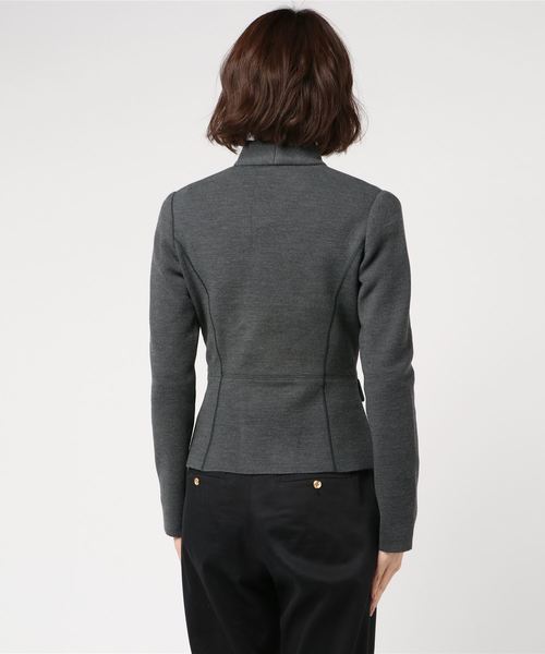 NARACAMICIE（ナラカミーチェ）の「ニットソーペプラムジャケット（テーラードジャケット・レディース・グレー/ブラック・MEDIUM/LARGE）」の16枚目の写真