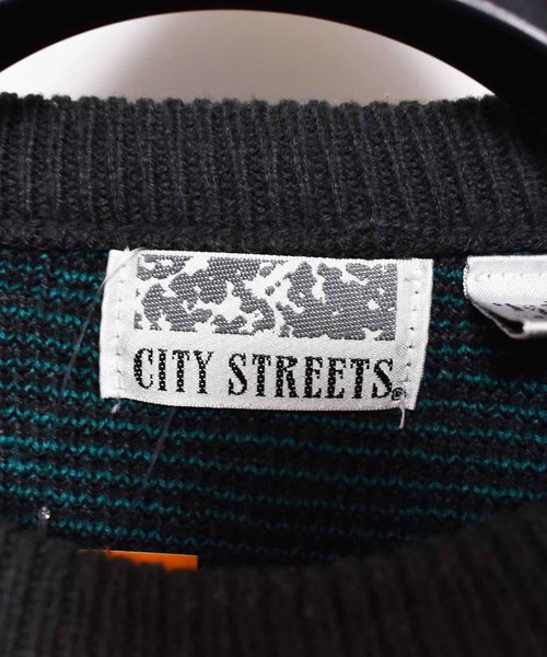 古着 CITY STREETS XL クルーネックセーター 総柄 ニット カラークルーネックニットセーター K1139 \u2013 YOLO（ヨロ